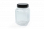 Glass storage jar "Krita" 0,72 L , black